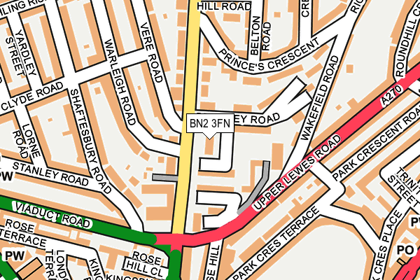 BN2 3FN map - OS OpenMap – Local (Ordnance Survey)
