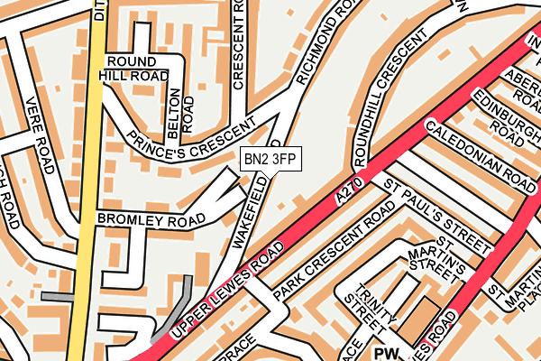 BN2 3FP map - OS OpenMap – Local (Ordnance Survey)