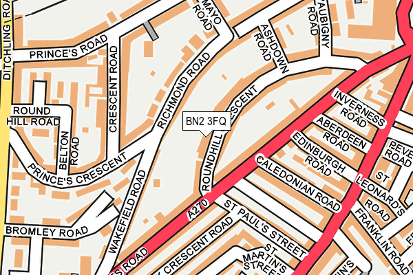 BN2 3FQ map - OS OpenMap – Local (Ordnance Survey)