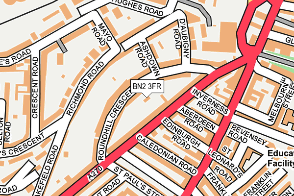 BN2 3FR map - OS OpenMap – Local (Ordnance Survey)