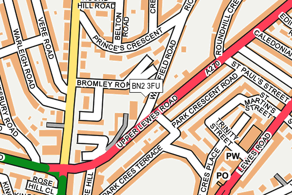 BN2 3FU map - OS OpenMap – Local (Ordnance Survey)