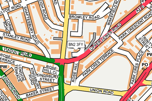 BN2 3FY map - OS OpenMap – Local (Ordnance Survey)