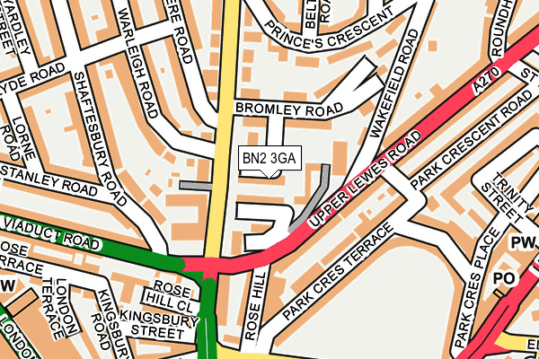 BN2 3GA map - OS OpenMap – Local (Ordnance Survey)