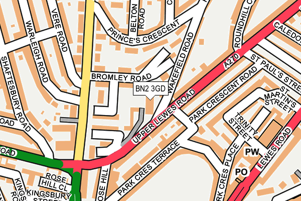 BN2 3GD map - OS OpenMap – Local (Ordnance Survey)