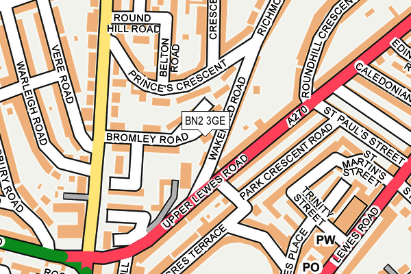 BN2 3GE map - OS OpenMap – Local (Ordnance Survey)