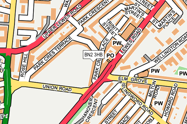BN2 3HB map - OS OpenMap – Local (Ordnance Survey)
