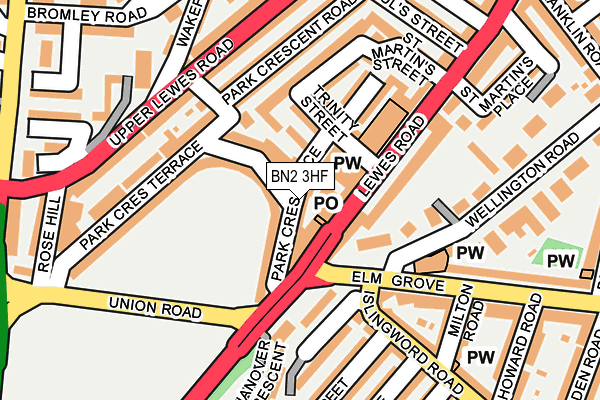 BN2 3HF map - OS OpenMap – Local (Ordnance Survey)