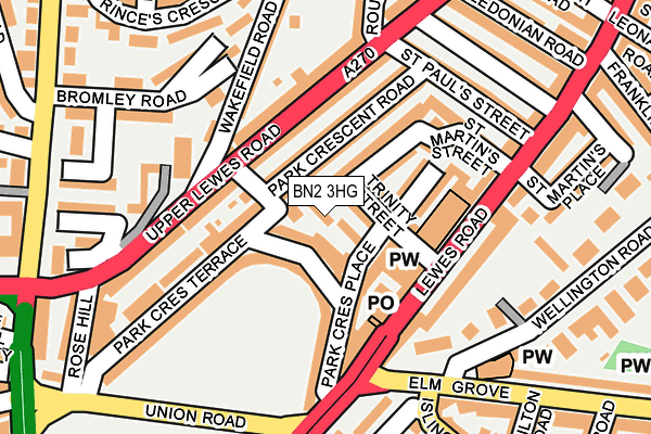 BN2 3HG map - OS OpenMap – Local (Ordnance Survey)