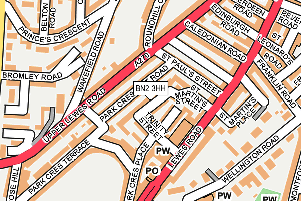 BN2 3HH map - OS OpenMap – Local (Ordnance Survey)