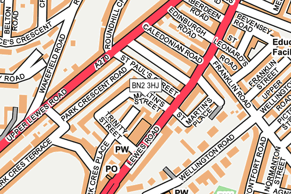 BN2 3HJ map - OS OpenMap – Local (Ordnance Survey)