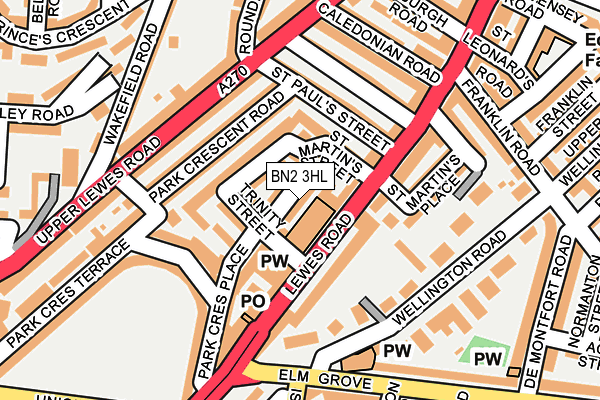 BN2 3HL map - OS OpenMap – Local (Ordnance Survey)