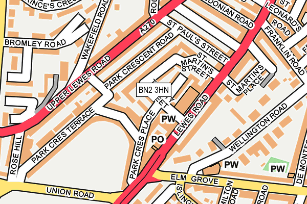 BN2 3HN map - OS OpenMap – Local (Ordnance Survey)
