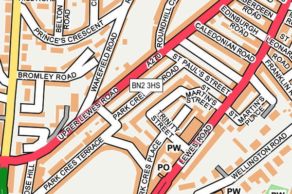 BN2 3HS map - OS OpenMap – Local (Ordnance Survey)