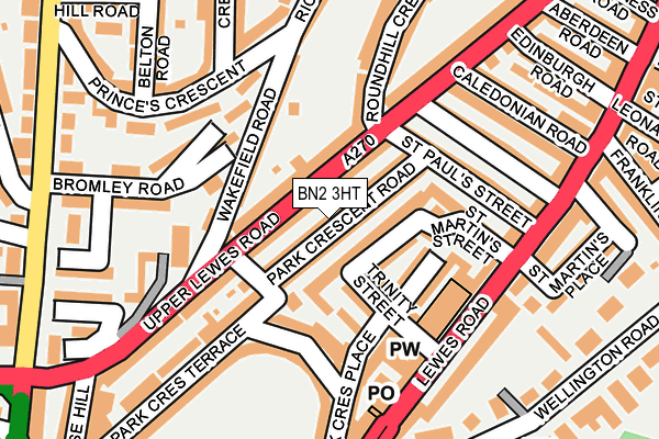 BN2 3HT map - OS OpenMap – Local (Ordnance Survey)