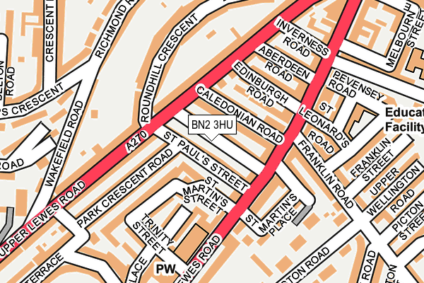 BN2 3HU map - OS OpenMap – Local (Ordnance Survey)