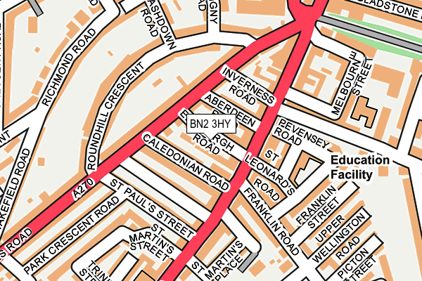 BN2 3HY map - OS OpenMap – Local (Ordnance Survey)