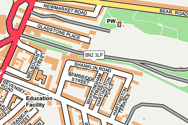 BN2 3LP map - OS OpenMap – Local (Ordnance Survey)