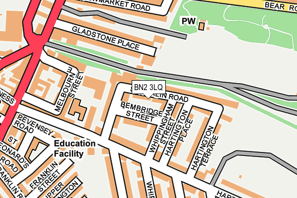 BN2 3LQ map - OS OpenMap – Local (Ordnance Survey)