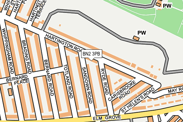 BN2 3PB map - OS OpenMap – Local (Ordnance Survey)