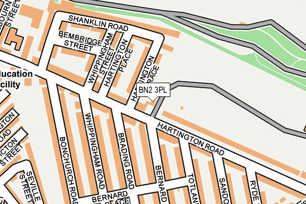 BN2 3PL map - OS OpenMap – Local (Ordnance Survey)