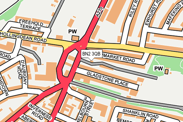 BN2 3QB map - OS OpenMap – Local (Ordnance Survey)