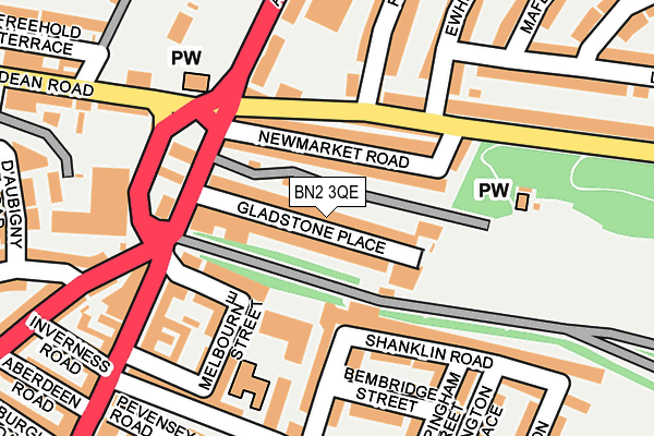 BN2 3QE map - OS OpenMap – Local (Ordnance Survey)