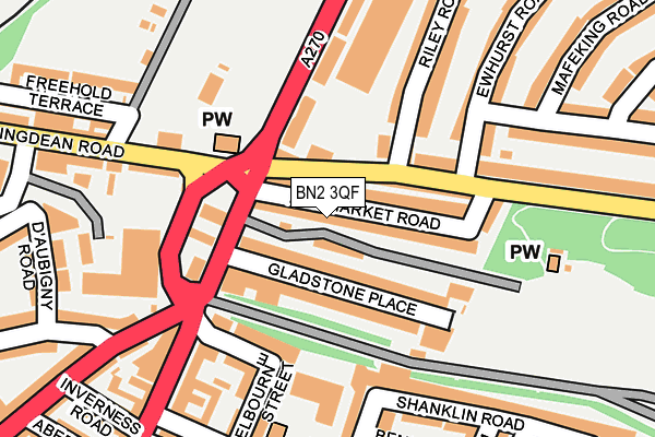 BN2 3QF map - OS OpenMap – Local (Ordnance Survey)