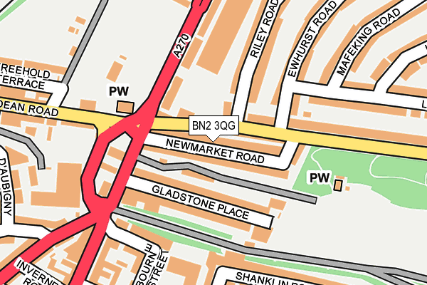 BN2 3QG map - OS OpenMap – Local (Ordnance Survey)