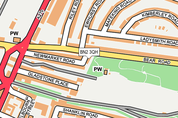 BN2 3QH map - OS OpenMap – Local (Ordnance Survey)