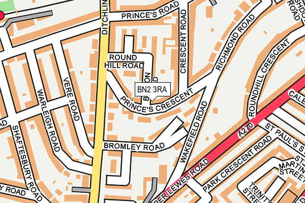 BN2 3RA map - OS OpenMap – Local (Ordnance Survey)