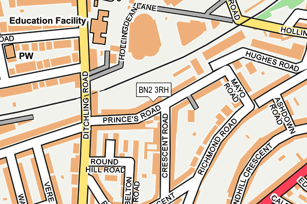 BN2 3RH map - OS OpenMap – Local (Ordnance Survey)