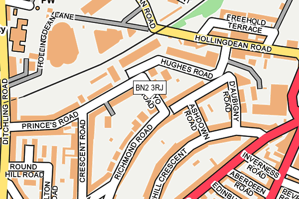 BN2 3RJ map - OS OpenMap – Local (Ordnance Survey)