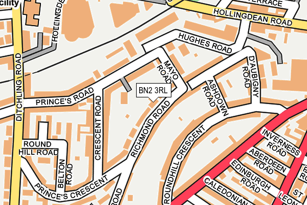BN2 3RL map - OS OpenMap – Local (Ordnance Survey)