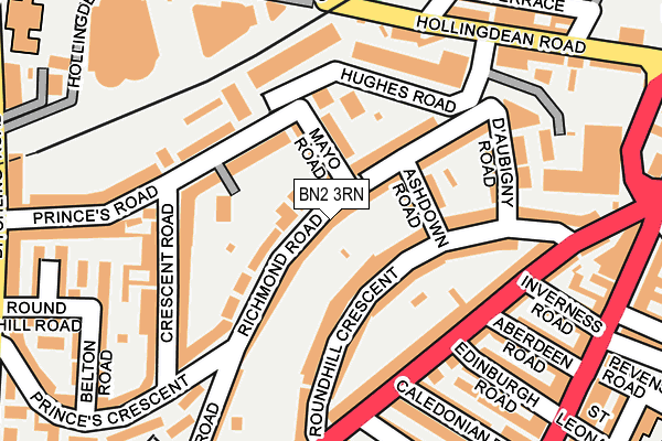 BN2 3RN map - OS OpenMap – Local (Ordnance Survey)
