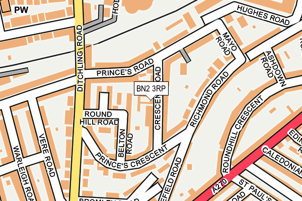 BN2 3RP map - OS OpenMap – Local (Ordnance Survey)