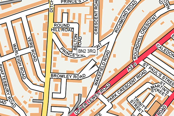 BN2 3RQ map - OS OpenMap – Local (Ordnance Survey)