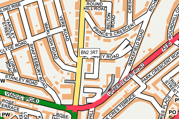 BN2 3RT map - OS OpenMap – Local (Ordnance Survey)