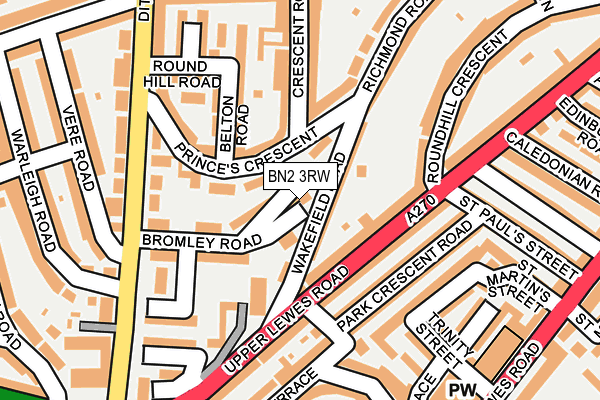 BN2 3RW map - OS OpenMap – Local (Ordnance Survey)