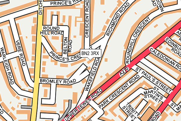 BN2 3RX map - OS OpenMap – Local (Ordnance Survey)