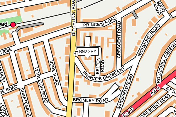 BN2 3RY map - OS OpenMap – Local (Ordnance Survey)