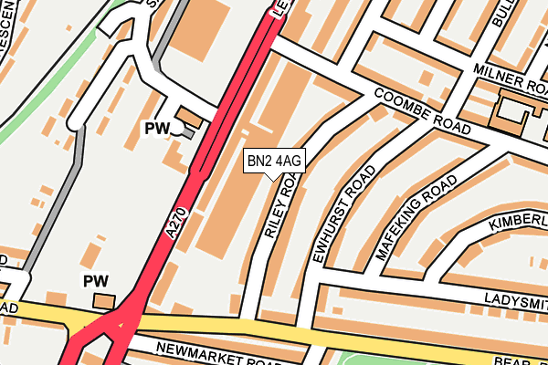 BN2 4AG map - OS OpenMap – Local (Ordnance Survey)