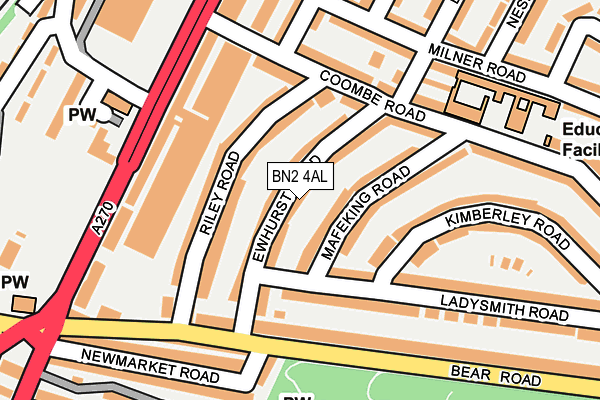 BN2 4AL map - OS OpenMap – Local (Ordnance Survey)