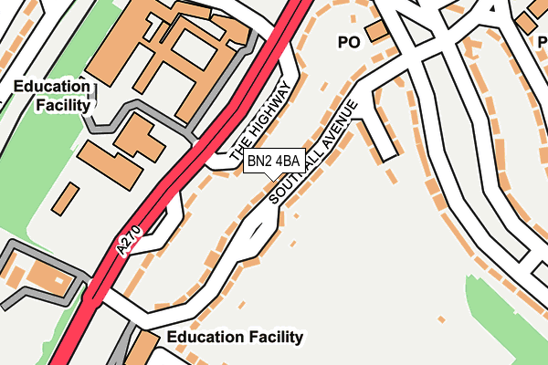 BN2 4BA map - OS OpenMap – Local (Ordnance Survey)