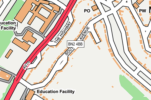 BN2 4BB map - OS OpenMap – Local (Ordnance Survey)