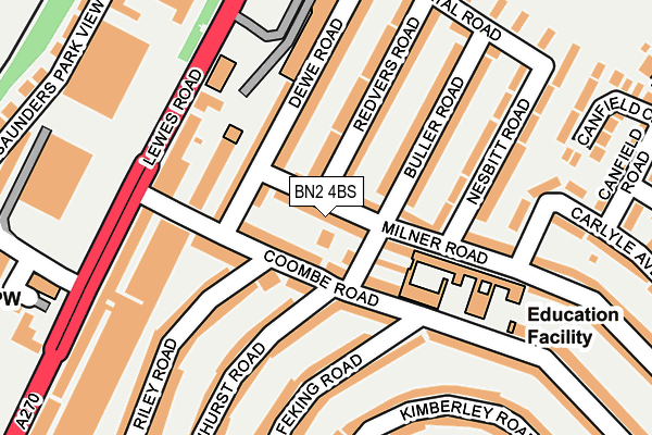 BN2 4BS map - OS OpenMap – Local (Ordnance Survey)