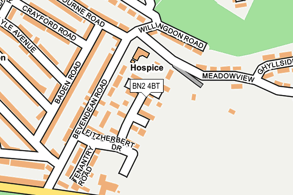 BN2 4BT map - OS OpenMap – Local (Ordnance Survey)