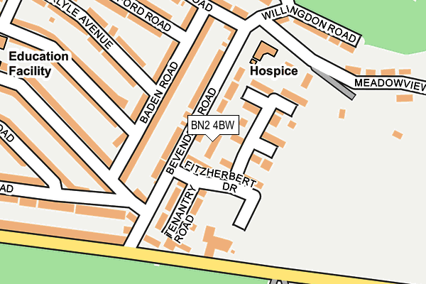 BN2 4BW map - OS OpenMap – Local (Ordnance Survey)