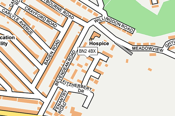 BN2 4BX map - OS OpenMap – Local (Ordnance Survey)
