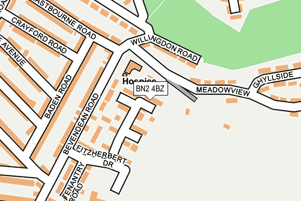 BN2 4BZ map - OS OpenMap – Local (Ordnance Survey)