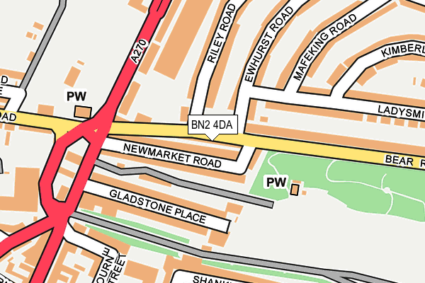 BN2 4DA map - OS OpenMap – Local (Ordnance Survey)